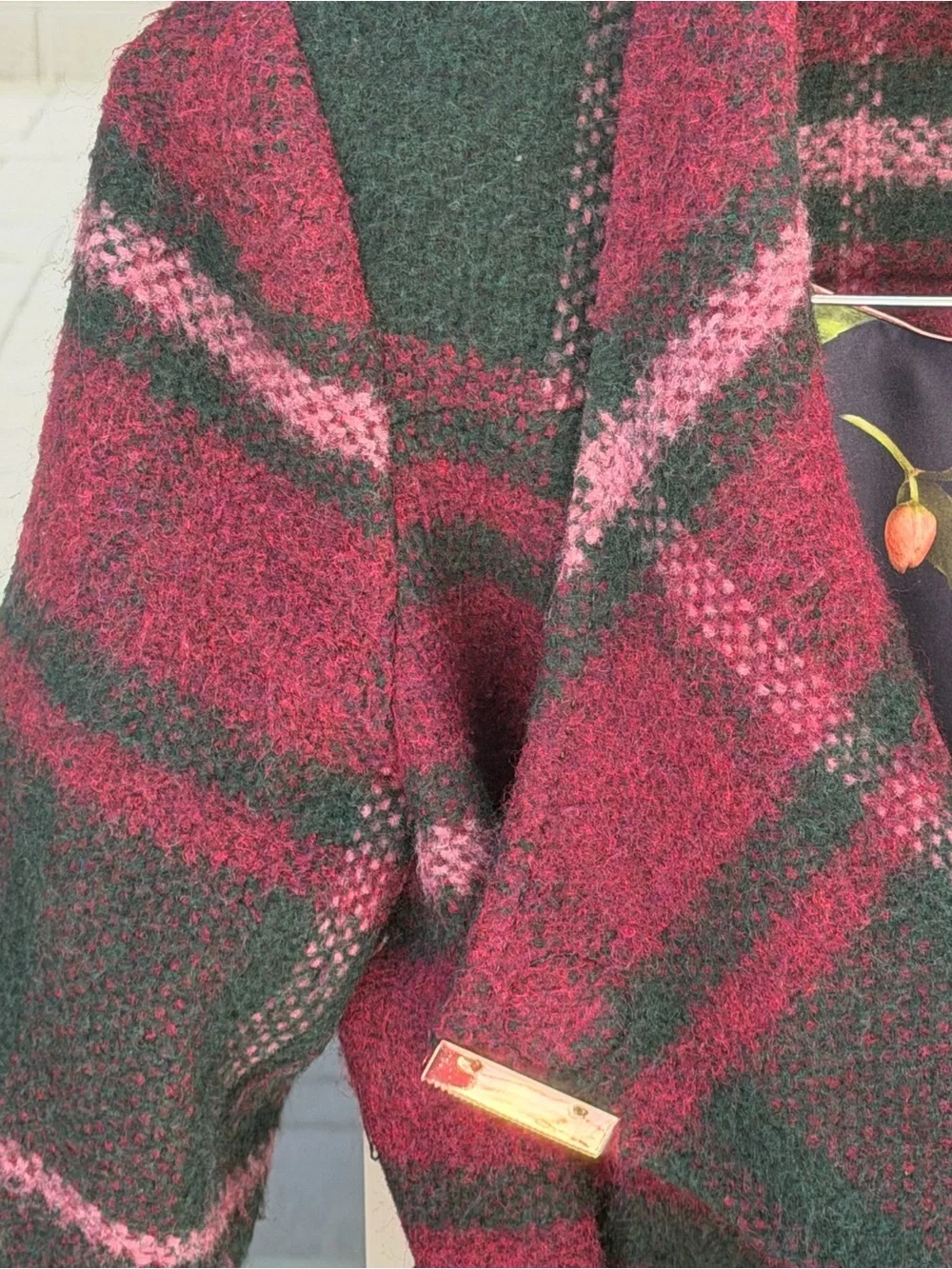 Ted Baker Plaid Belted Wrap Coat – Wool Blend size 1 US size 4